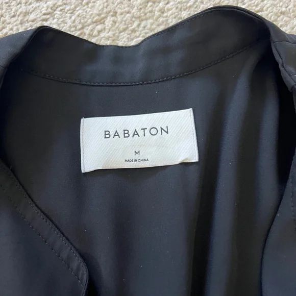 Aritzia Babaton Black Flowy Belted Midi Dress 🖤 - Picture 3 of 6